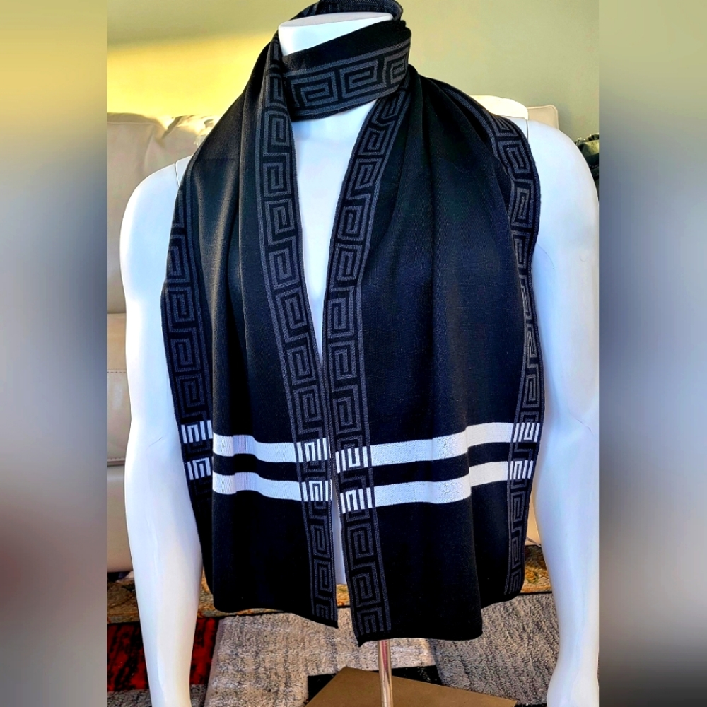 Greek Key Scarf NEW 100% Viscose